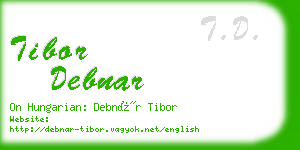 tibor debnar business card